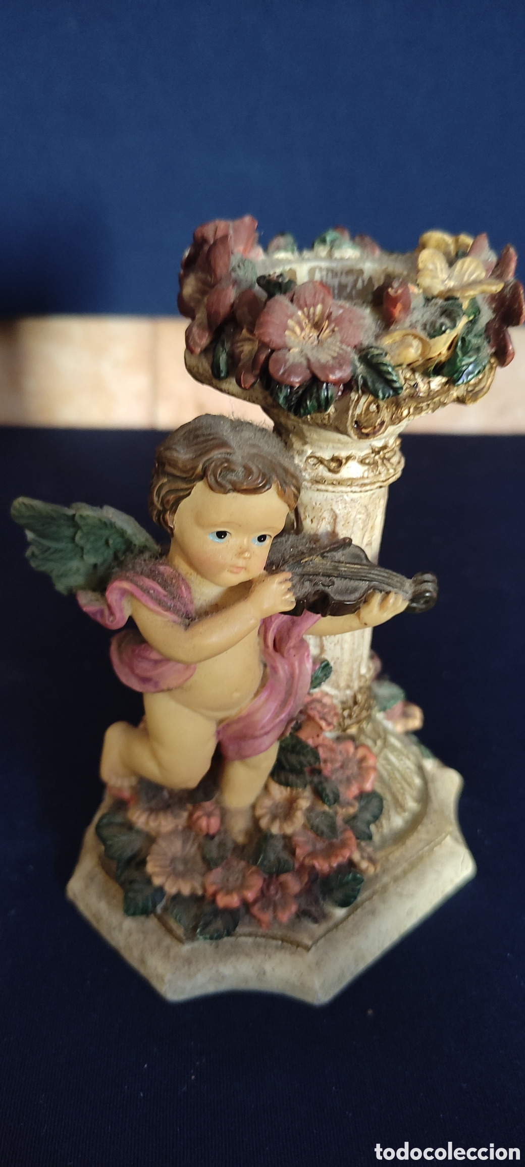 Antig&uuml;edades: FIGURA PORTA VELAS QUERIBIN - Foto 5