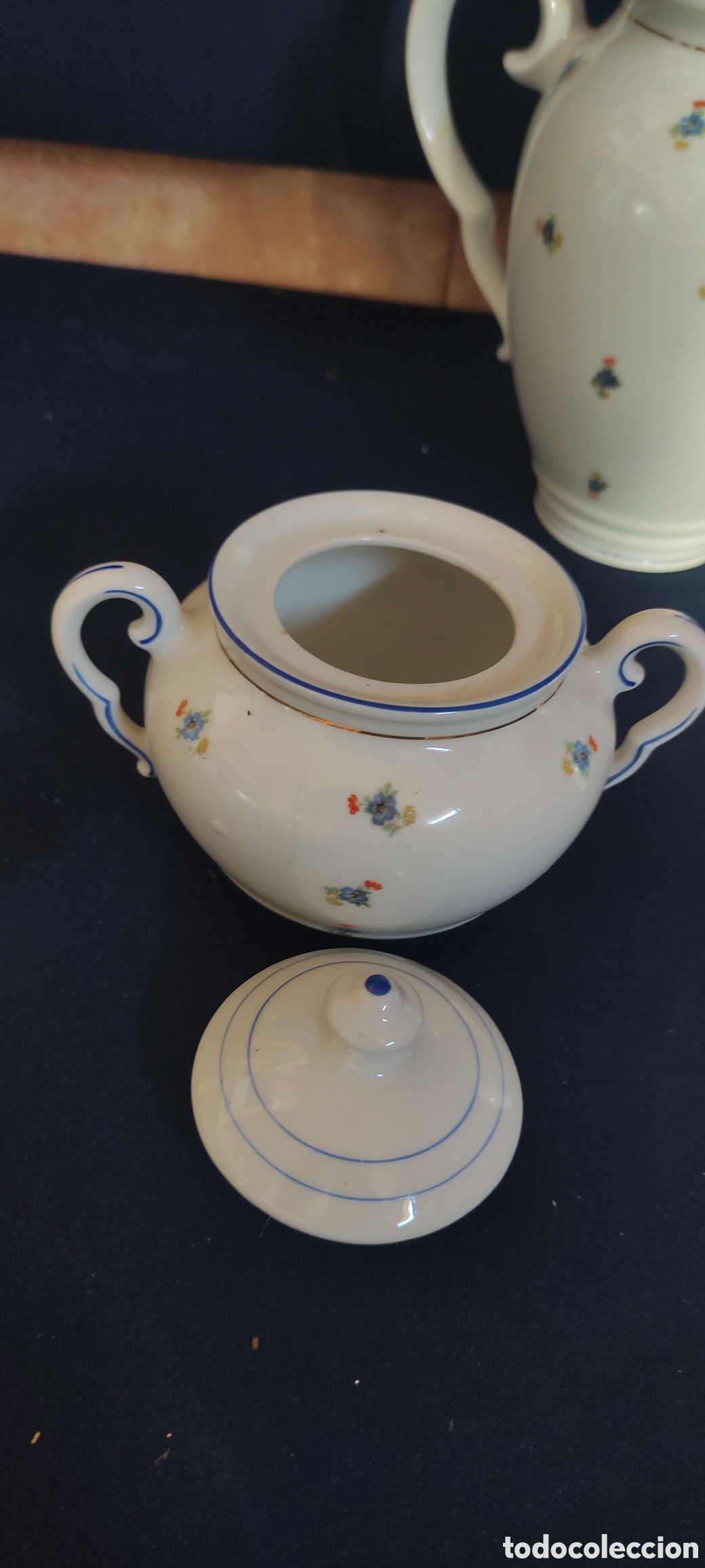 Antig&uuml;edades: JUEGO DE CAFE DE PORCELANA - Foto 3