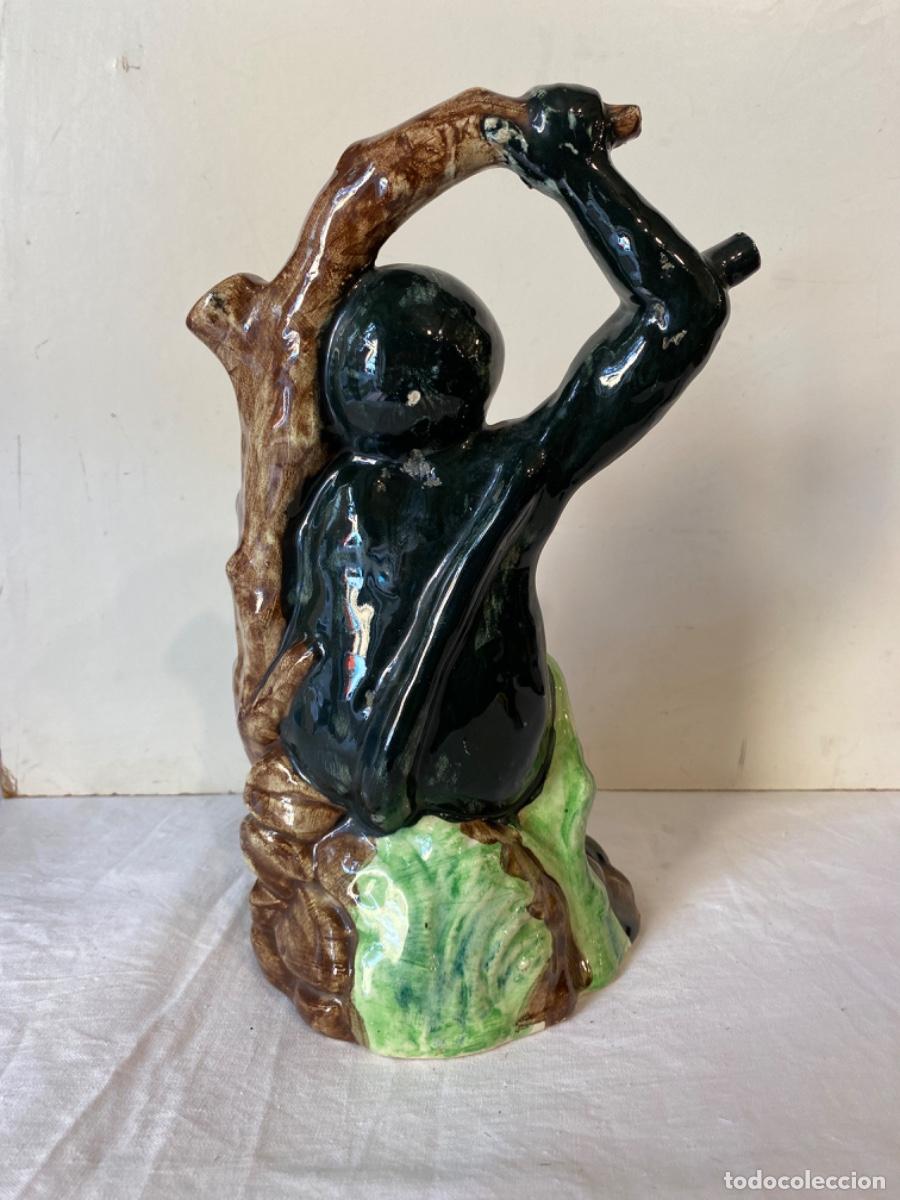 Antig&uuml;edades: BOTIJO ANTIGUO DE COLECCI&Oacute;N CON FORMA DE MONO. - Foto 3
