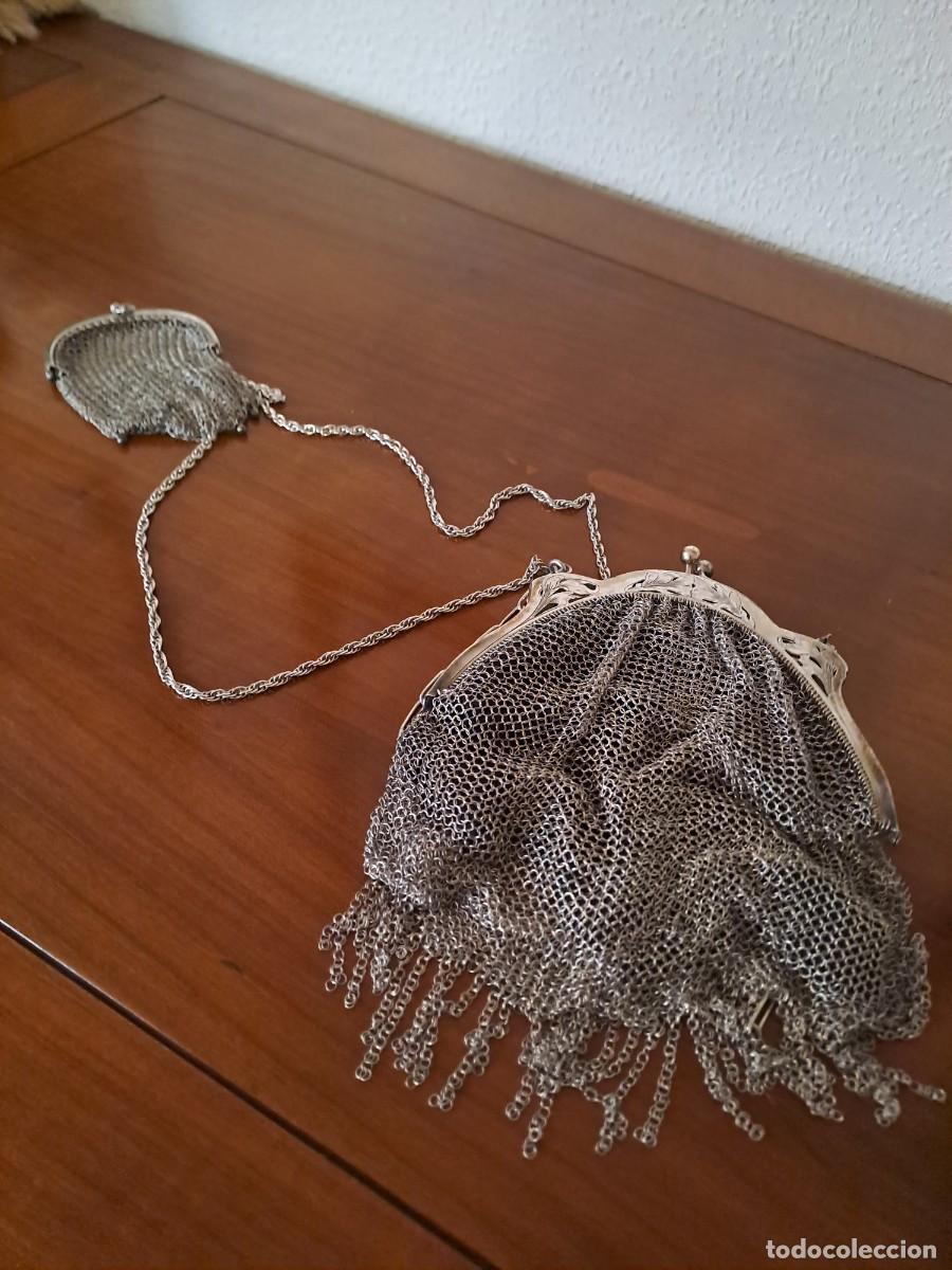 Antig&uuml;edades: Bolso y monedero plata - Foto 1