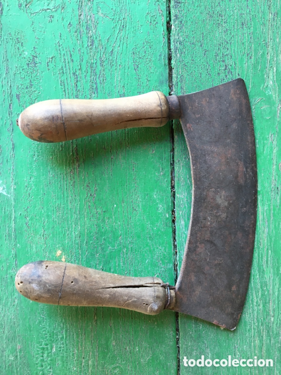 Antig&uuml;edades: Cuchillo medialuna de picar carne - Foto 3