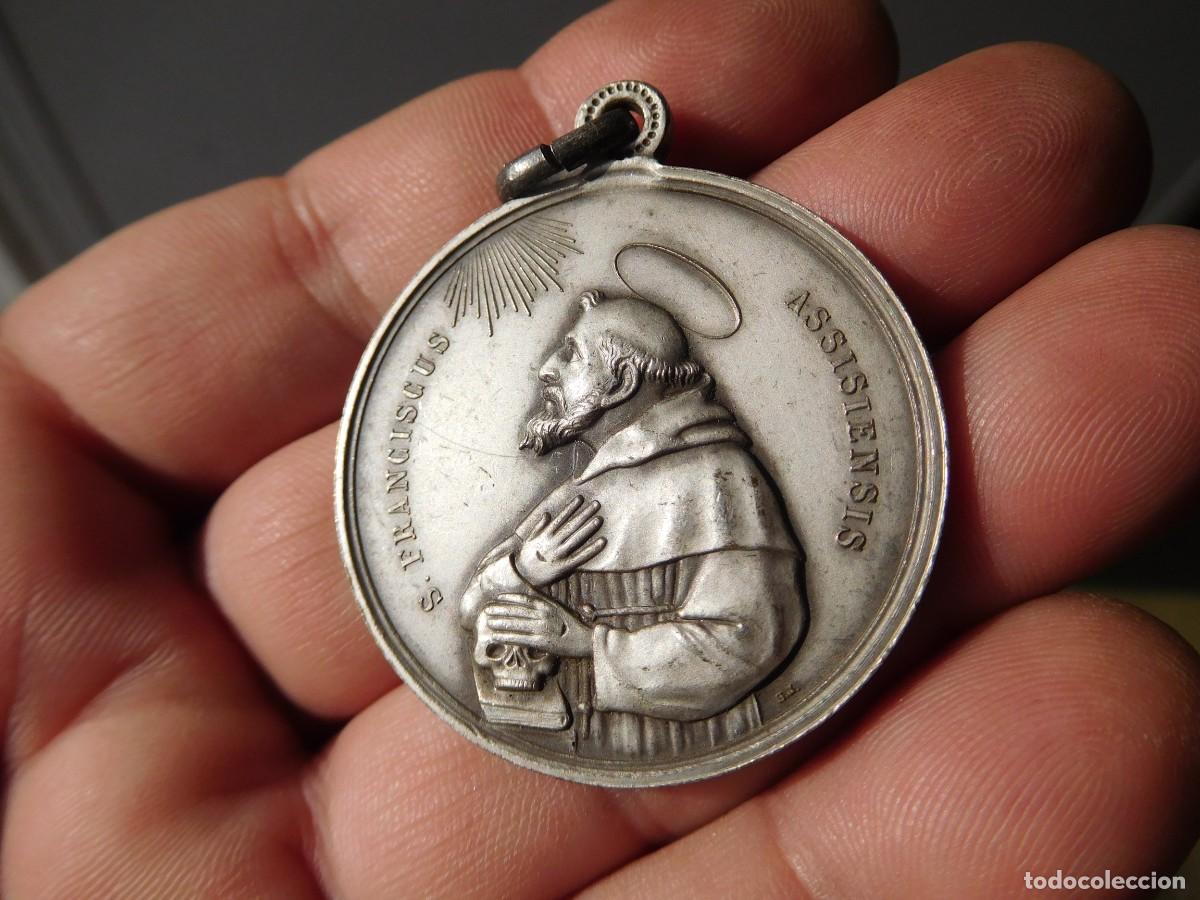 Antig&uuml;edades: Medalla de bronce plateado San Francisco - Foto 2