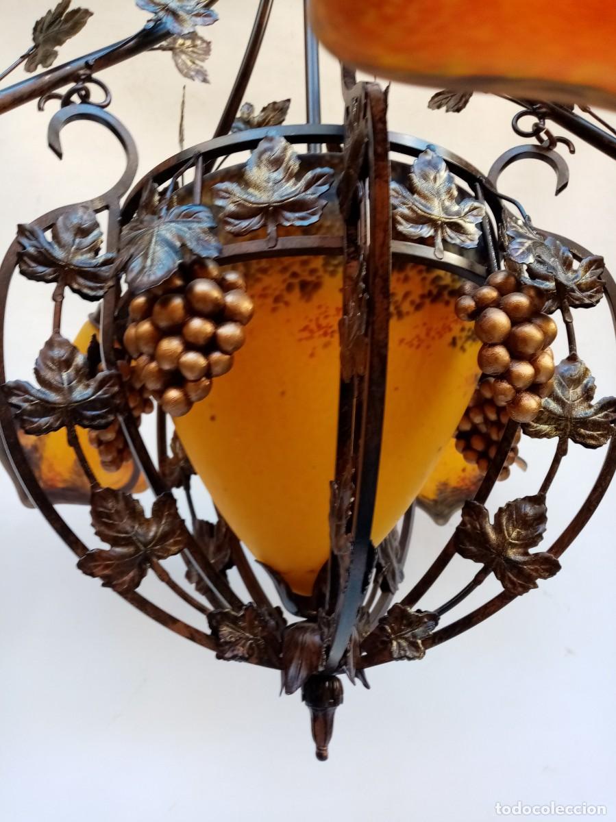 Antig&uuml;edades: lampara de techo-6 luces- - Foto 3