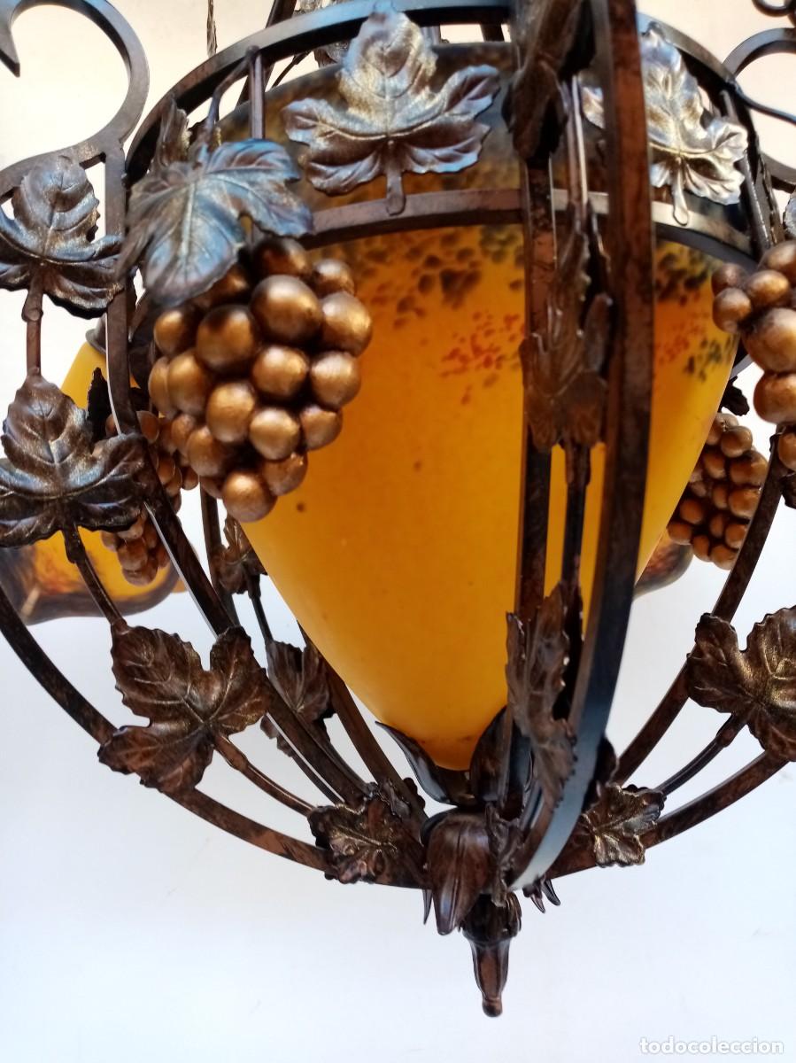 Antig&uuml;edades: lampara de techo-6 luces- - Foto 4