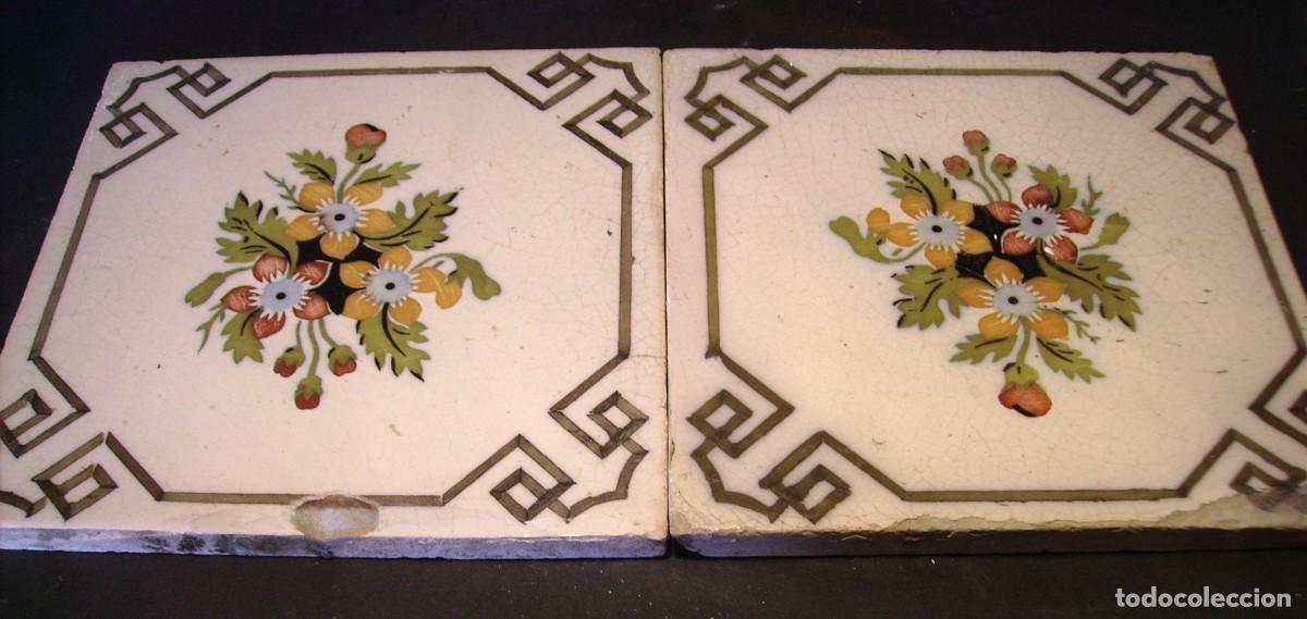 Antig&uuml;edades: CONJUNTO 2 AZULEJOS ANTIGUOS XIX - Foto 2