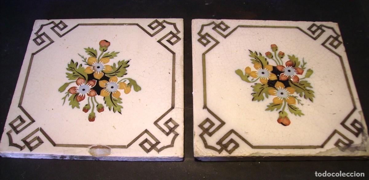 Antig&uuml;edades: CONJUNTO 2 AZULEJOS ANTIGUOS XIX - Foto 3