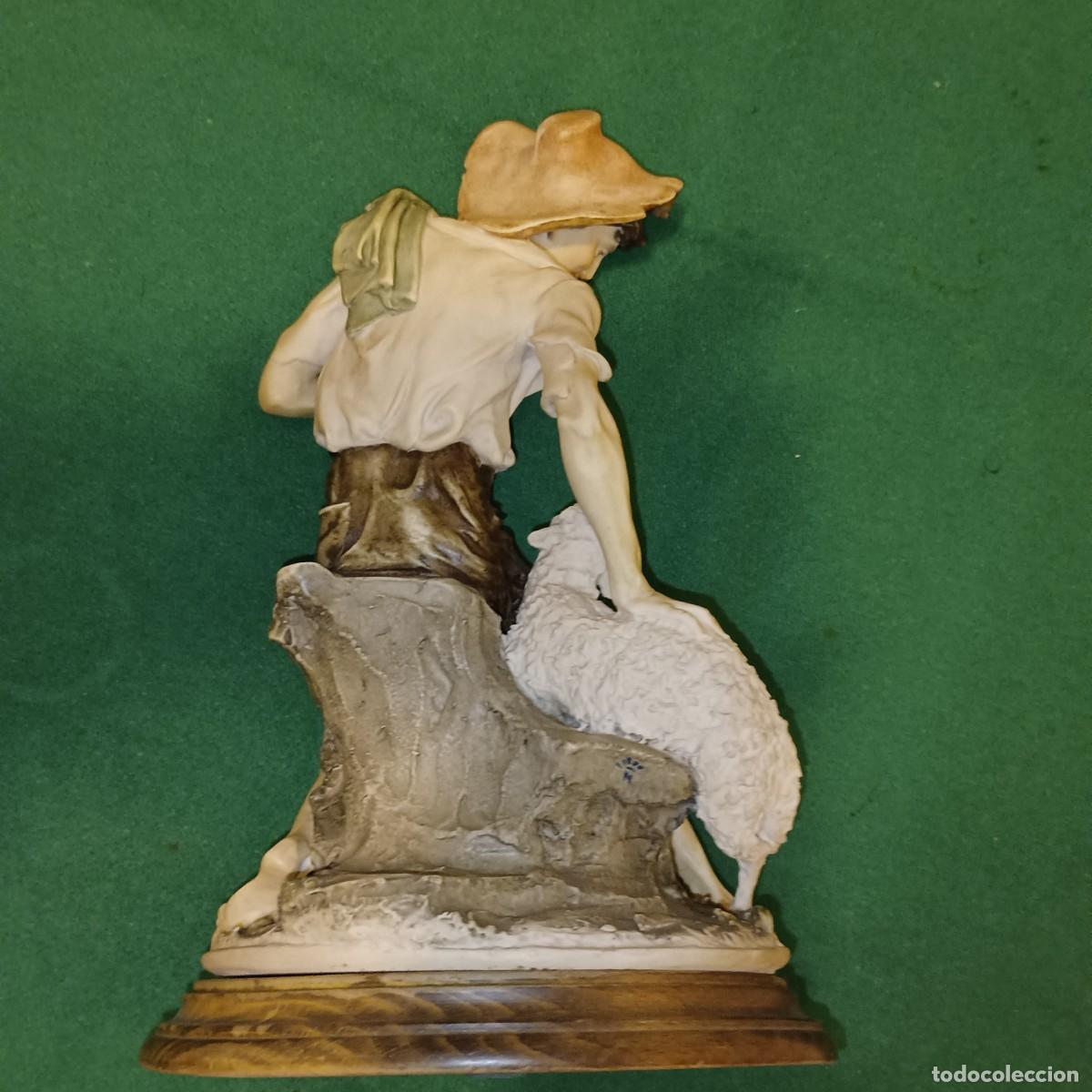 Antig&uuml;edades: CAPODIMONTE.PASTOR CON SU OVEJA ,GIUSEPPE ARMANI - Foto 3