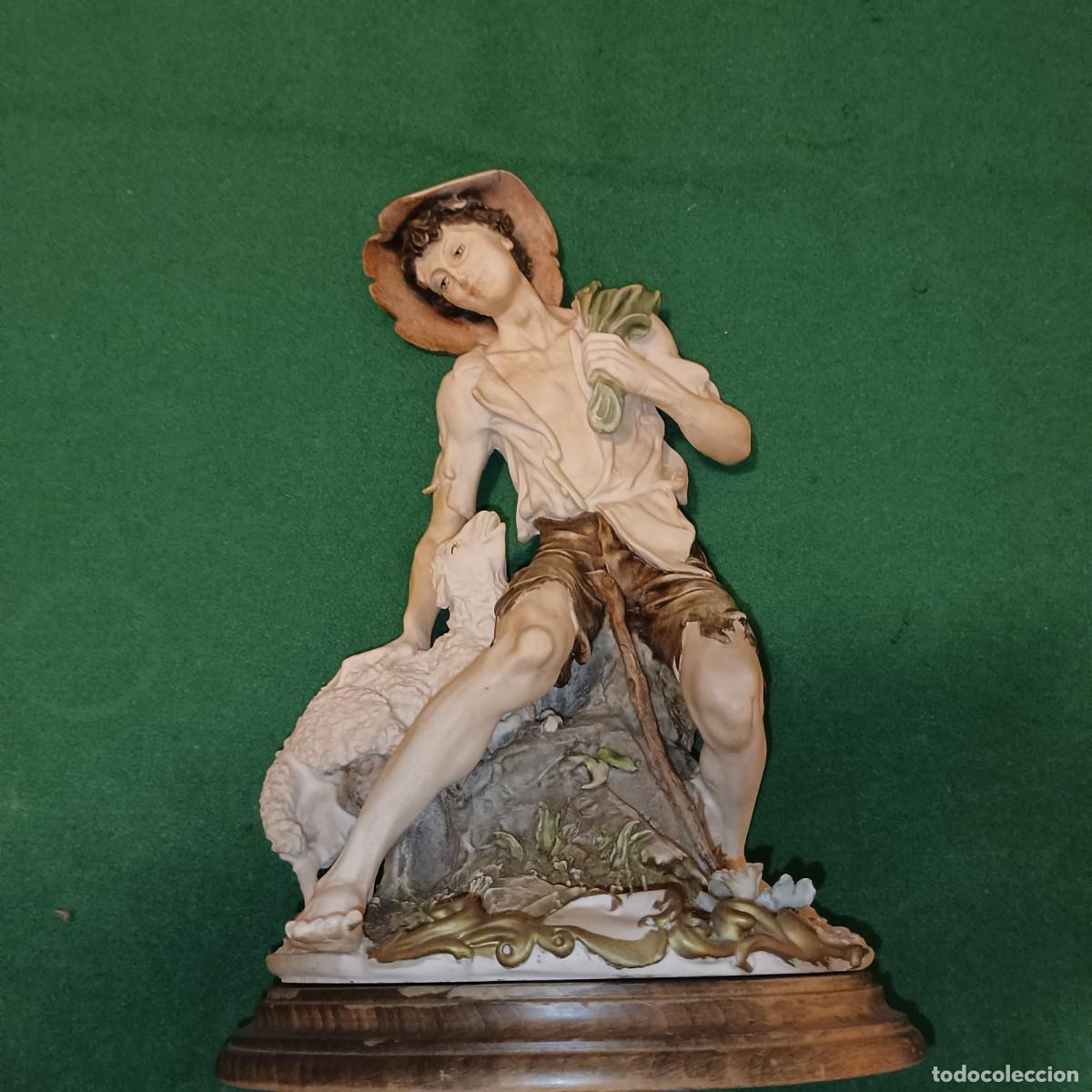 Antig&uuml;edades: CAPODIMONTE.PASTOR CON SU OVEJA ,GIUSEPPE ARMANI - Foto 4