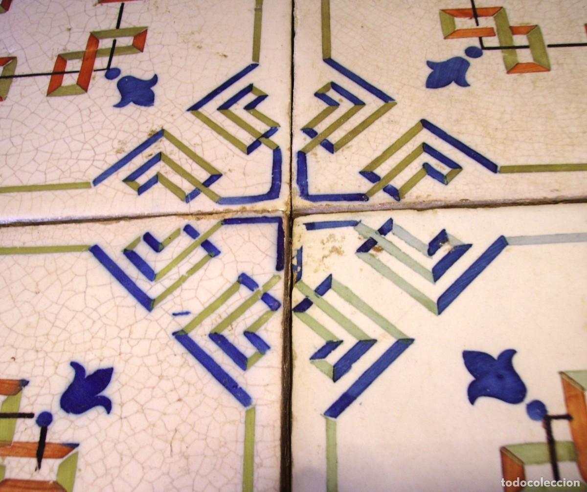 Antig&uuml;edades: CONJUNTO 4 AZULEJOS ANTIGUOS XIX - Foto 6