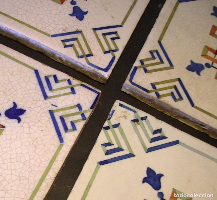 Antig&uuml;edades: CONJUNTO 4 AZULEJOS ANTIGUOS XIX - Foto 10