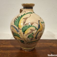 Antigüedades: ANTIGUA GRAN JARRA EN CERÁMICA ESMALTADA - PUENTE DEL ARZOBISPO FECHADA EN 1892