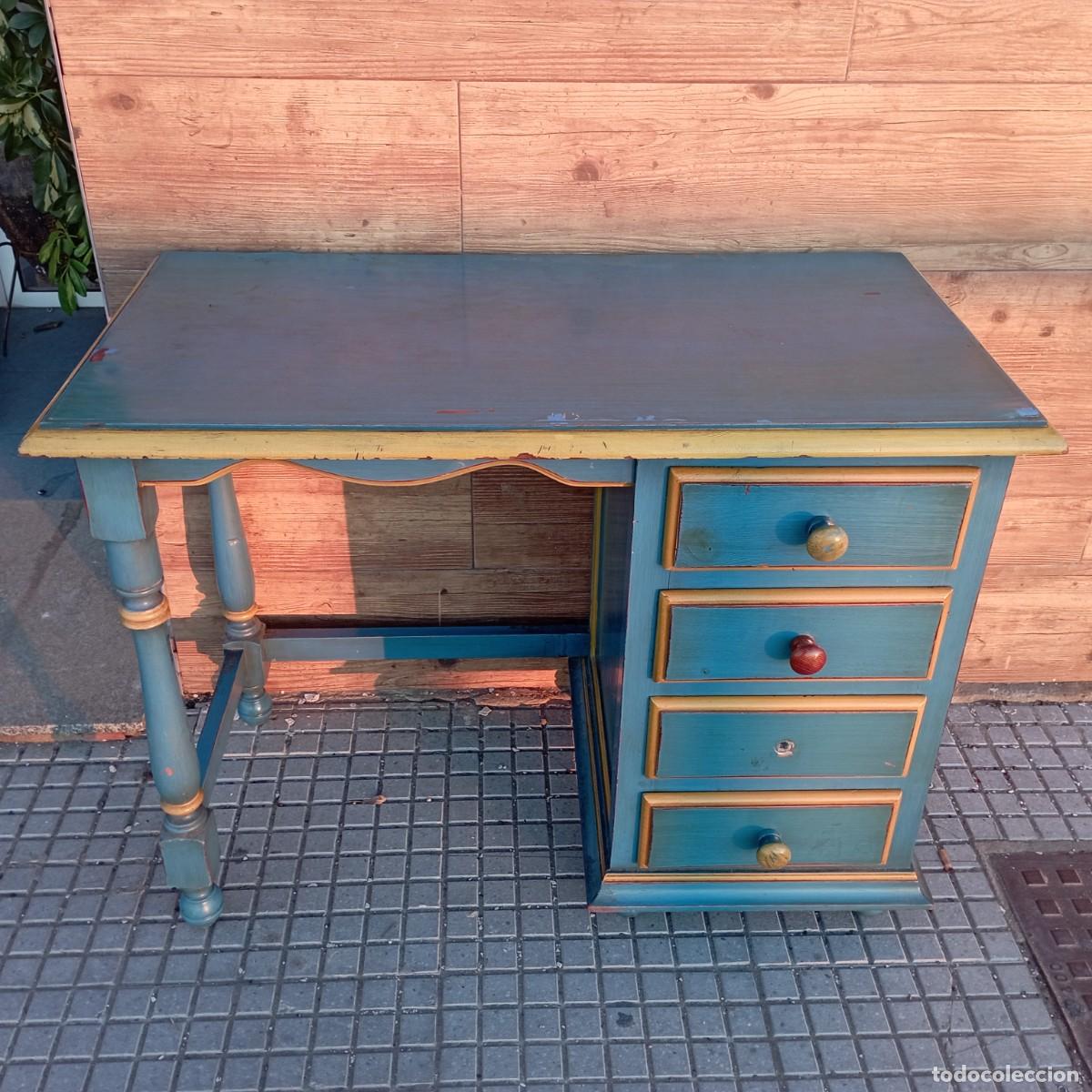 Antig&uuml;edades: escritorio policromado - Foto 1
