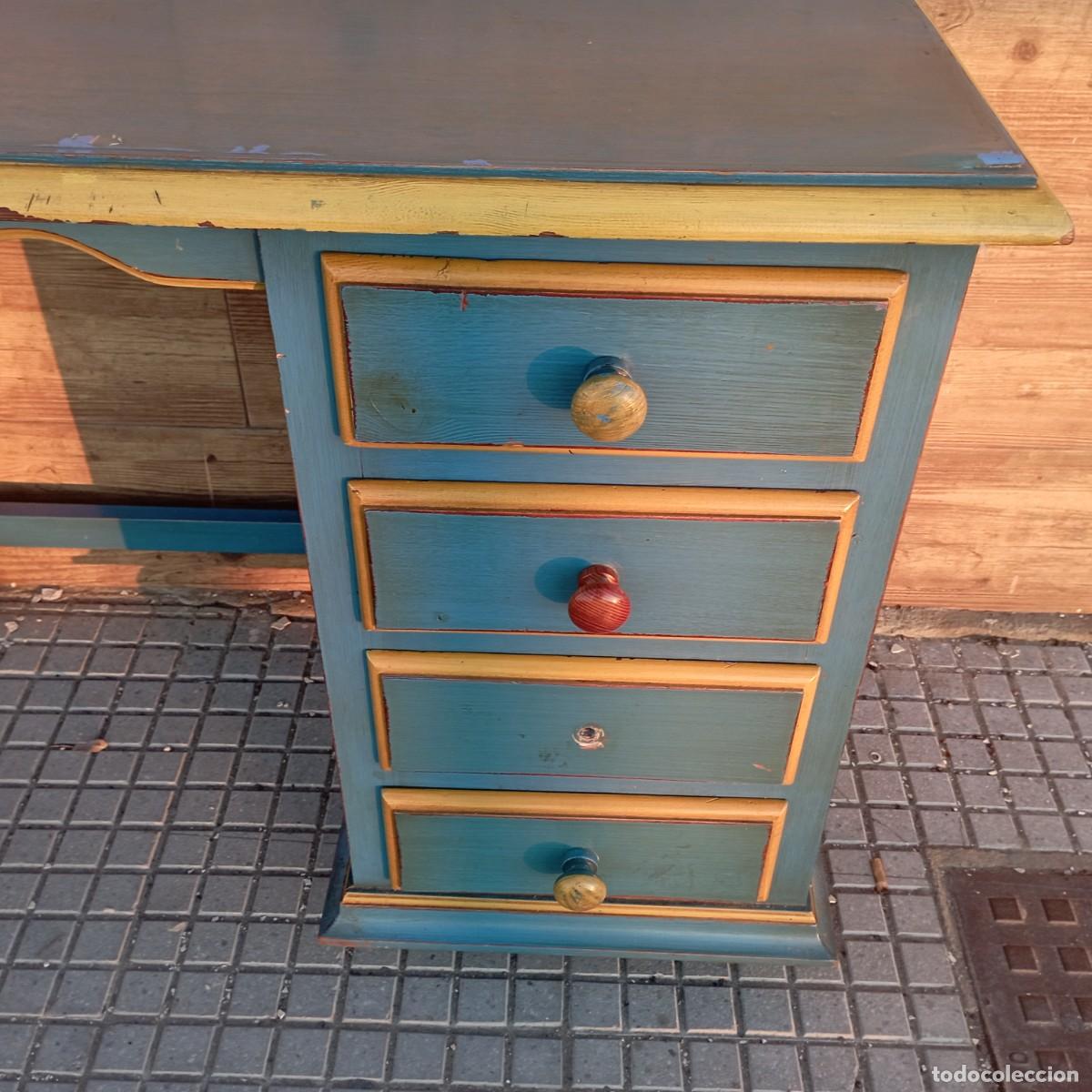Antig&uuml;edades: escritorio policromado - Foto 2