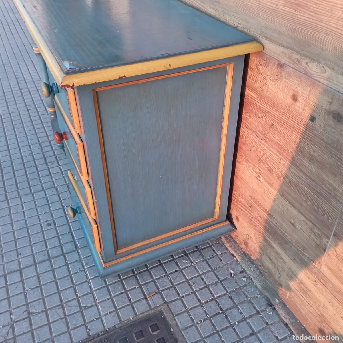 Antig&uuml;edades: escritorio policromado - Foto 6