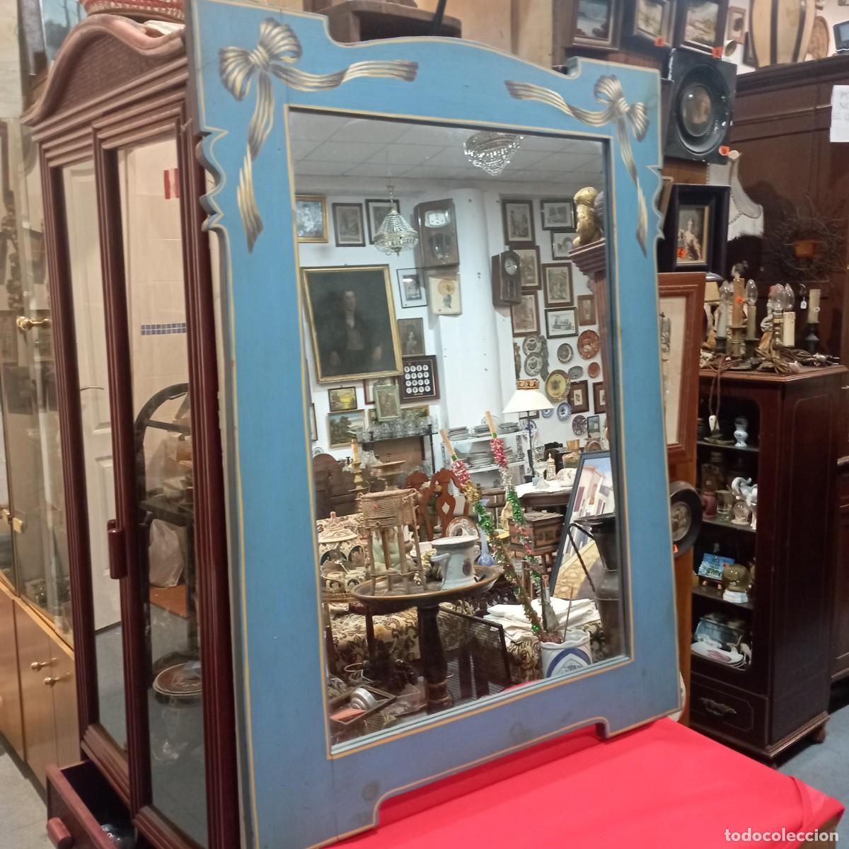 Antig&uuml;edades: espejo de madera policromada - Foto 1