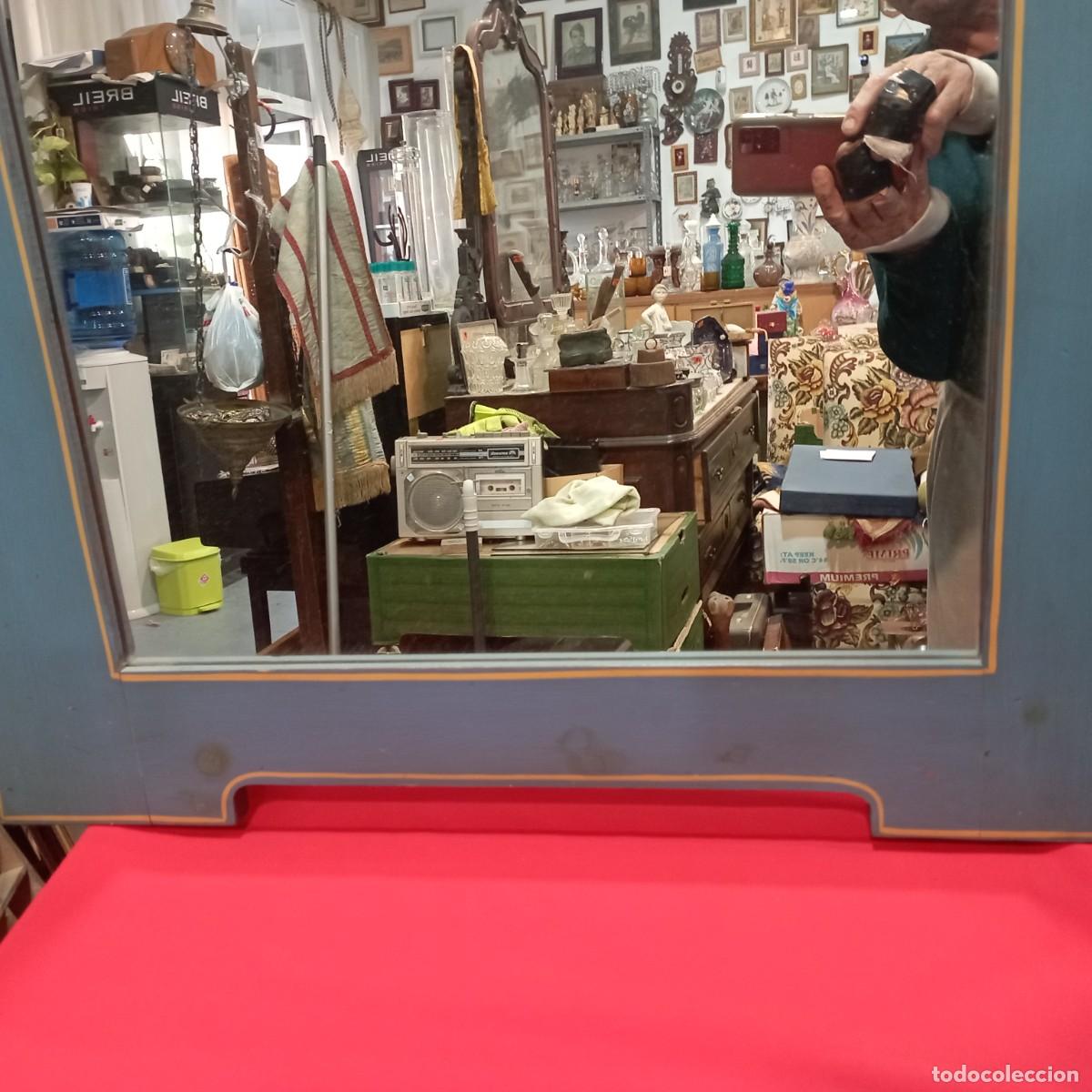 Antig&uuml;edades: espejo de madera policromada - Foto 3