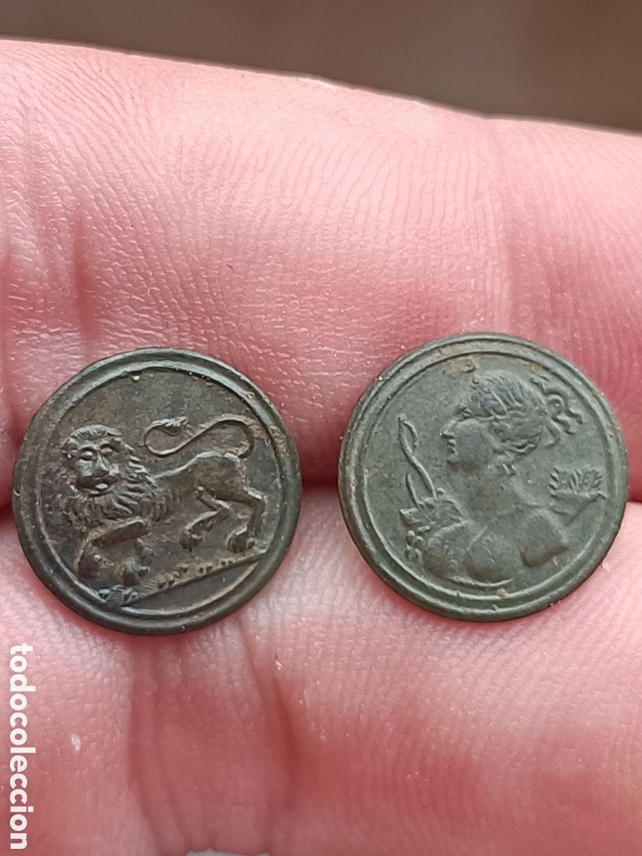 Antig&uuml;edades: Lote 2 botones de colecci&oacute;n sobre el 1800 - Foto 1