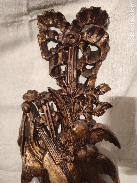 Antig&uuml;edades: aplique de madera dorado - Foto 5