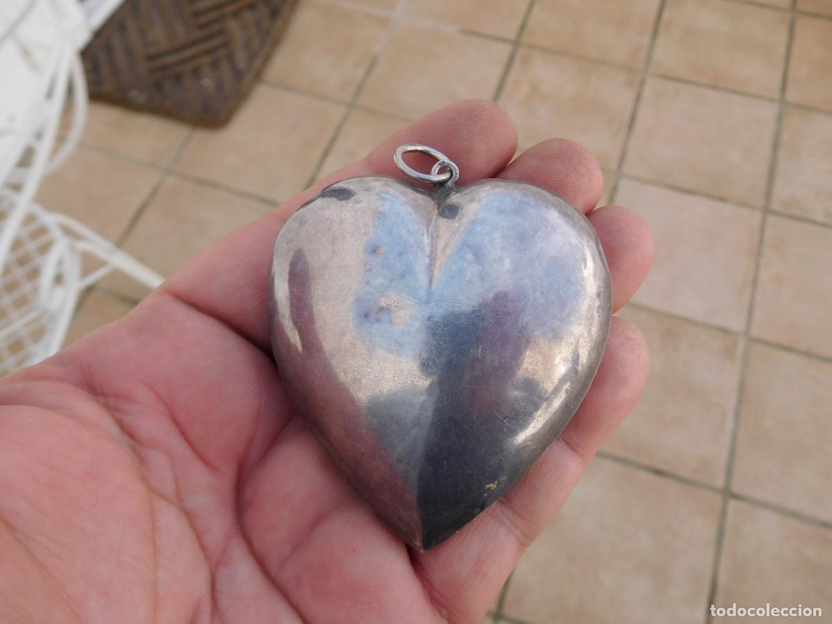 Antig&uuml;edades: Ex Voto antiguo coraz&oacute;n de plata - Foto 1