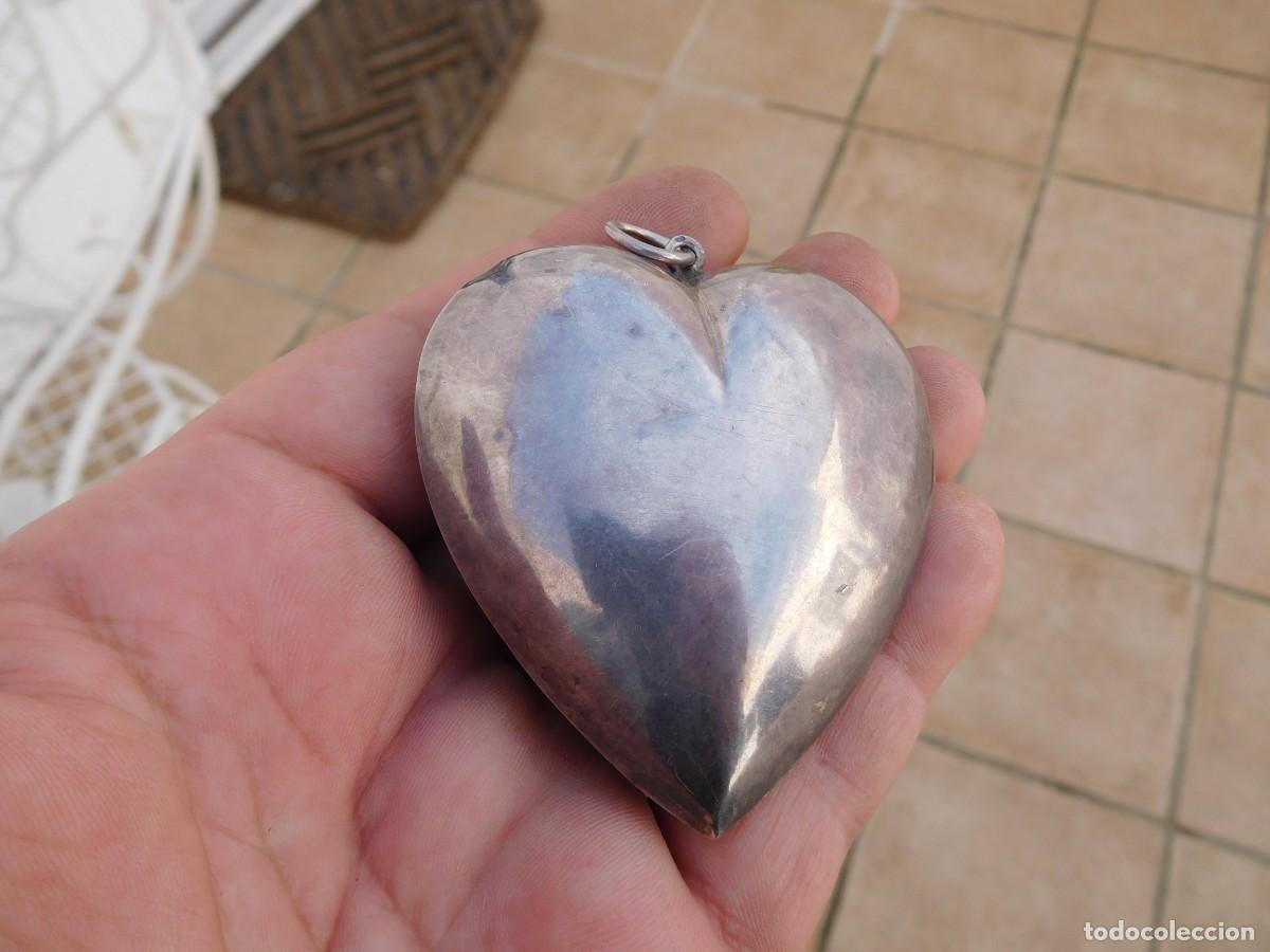 Antig&uuml;edades: Ex Voto antiguo coraz&oacute;n de plata - Foto 3