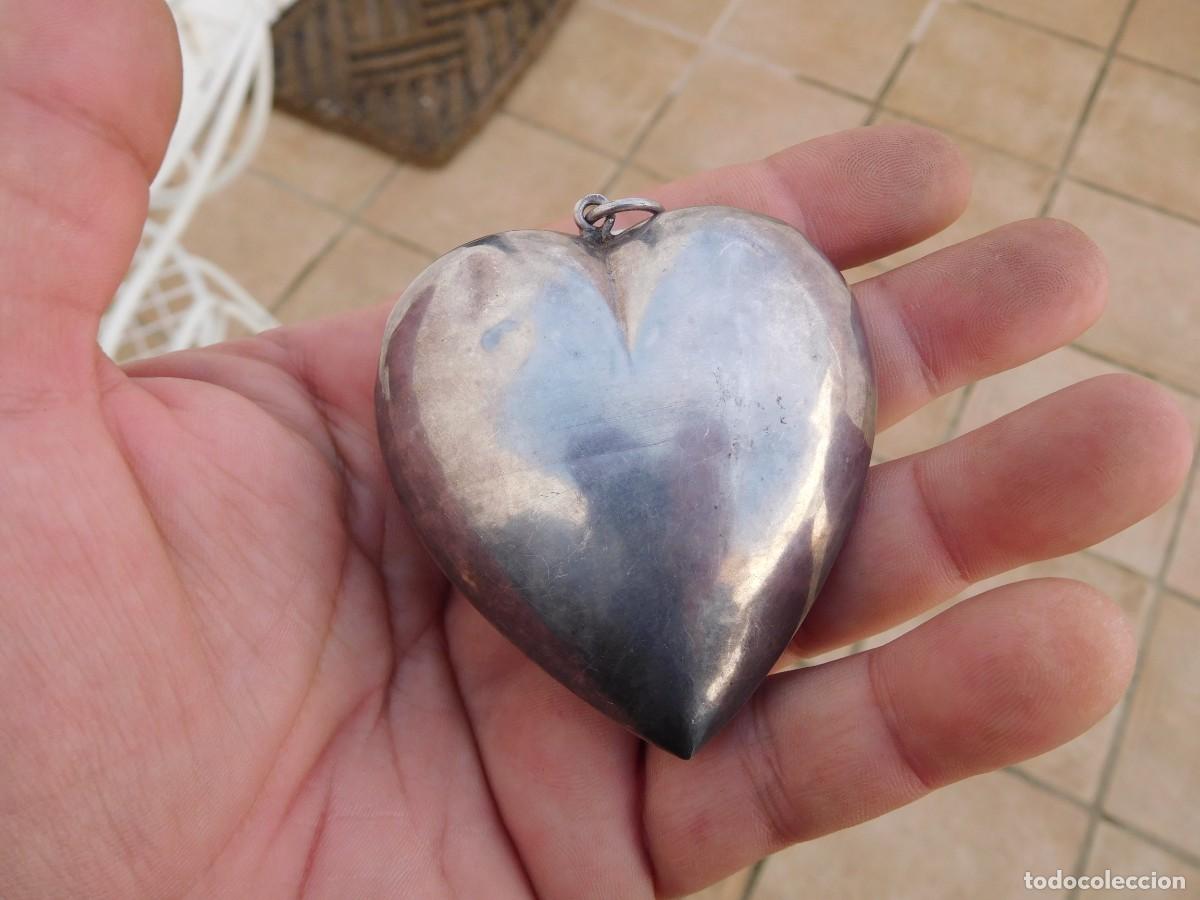 Antig&uuml;edades: Ex Voto antiguo coraz&oacute;n de plata - Foto 5