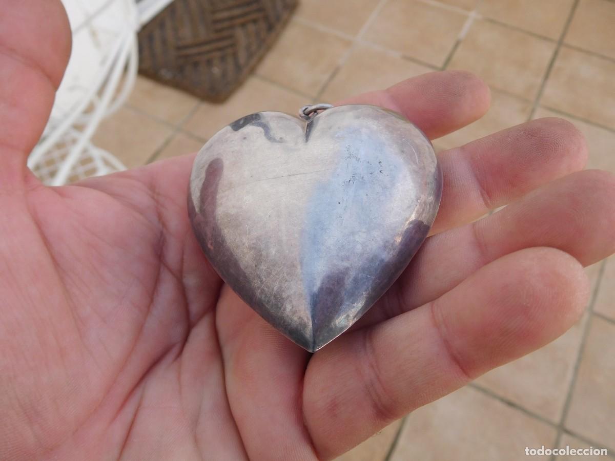 Antig&uuml;edades: Ex Voto antiguo coraz&oacute;n de plata - Foto 6