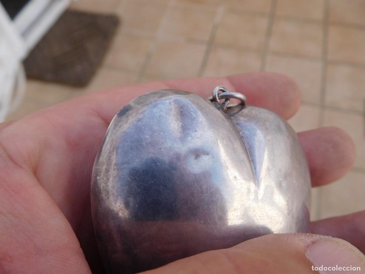 Antig&uuml;edades: Ex Voto antiguo coraz&oacute;n de plata - Foto 7