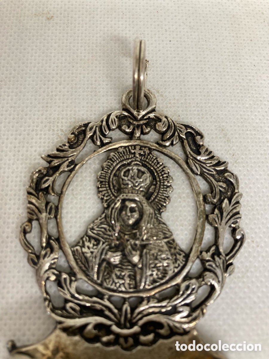 Antig&uuml;edades: BENDITERA CON LA VIRGEN MET&Aacute;LICA - Foto 2
