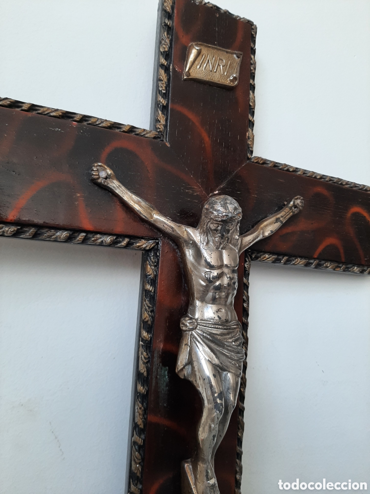Antig&uuml;edades: Crucifijo de CALAMINA. - Foto 3