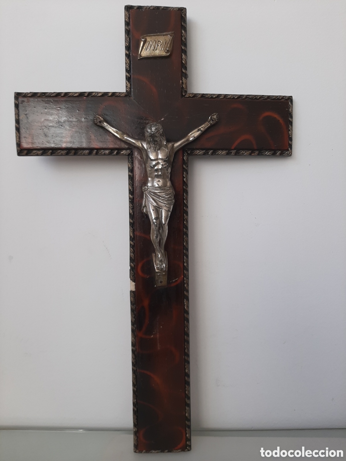 Antig&uuml;edades: Crucifijo de CALAMINA. - Foto 6