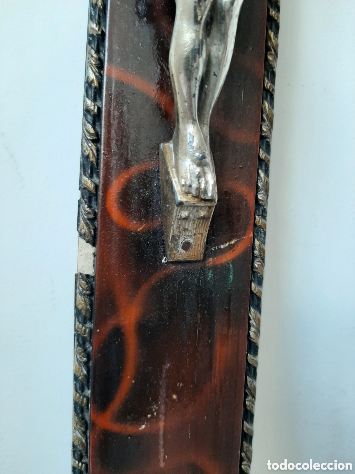 Antig&uuml;edades: Crucifijo de CALAMINA. - Foto 9