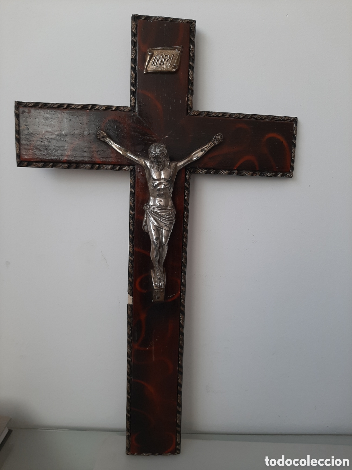Antig&uuml;edades: Crucifijo de CALAMINA. - Foto 10