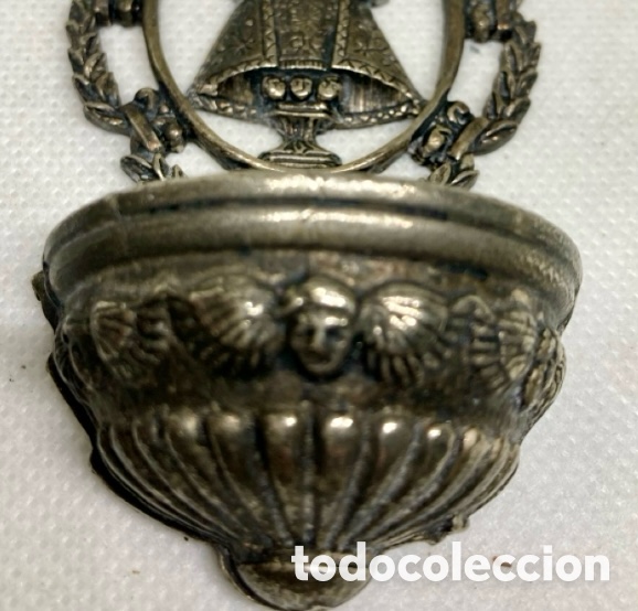 Antig&uuml;edades: BENDITERA VIRGEN MET&Aacute;LICA - Foto 3