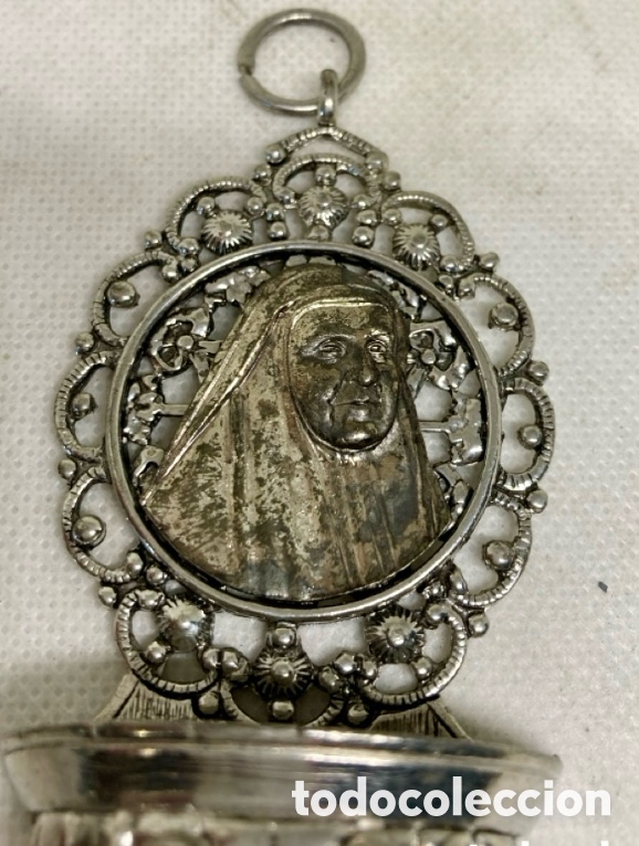 Antig&uuml;edades: BENDITERA VIRGEN DE METAL - Foto 2