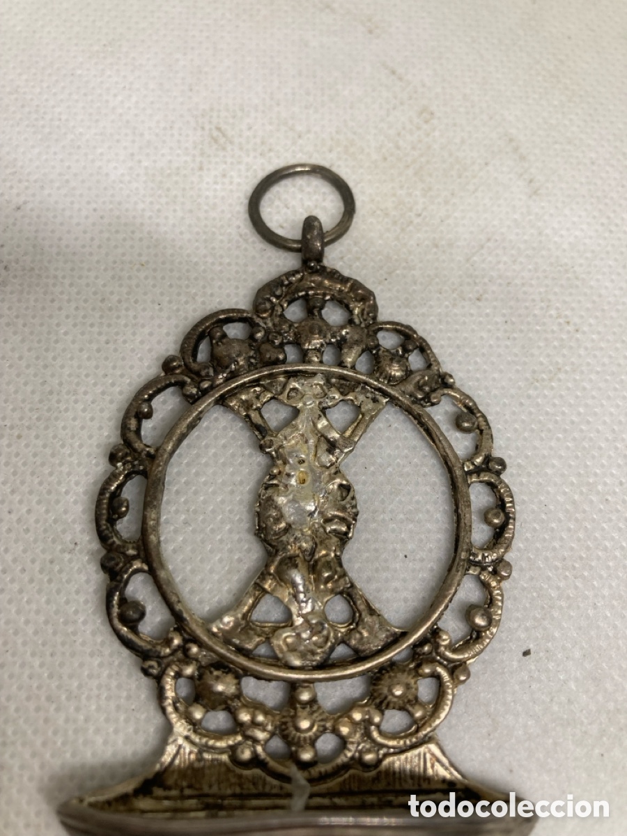 Antig&uuml;edades: BENDITERA DE METAL ANTIGUA - Foto 2