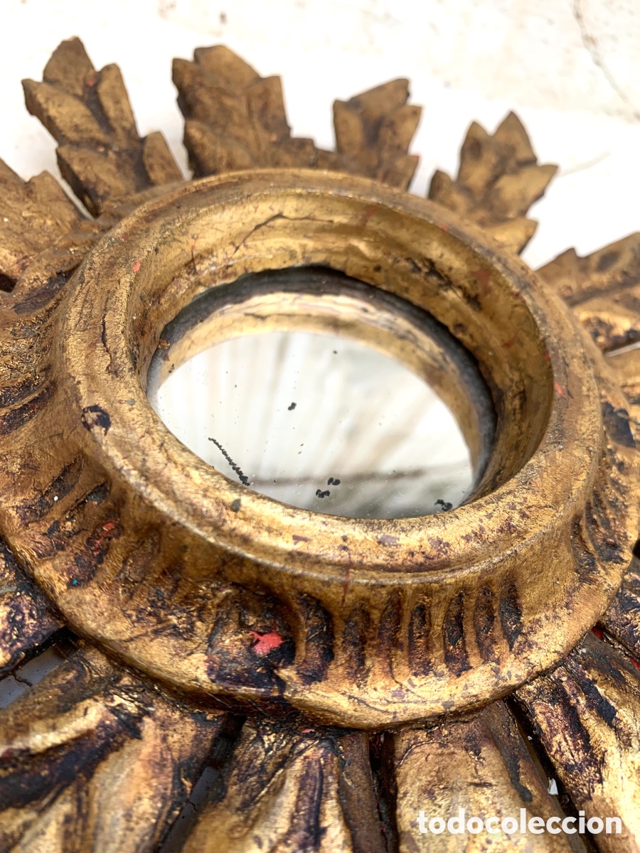 Antig&uuml;edades: ESPEJO SOL MADERA - Foto 7