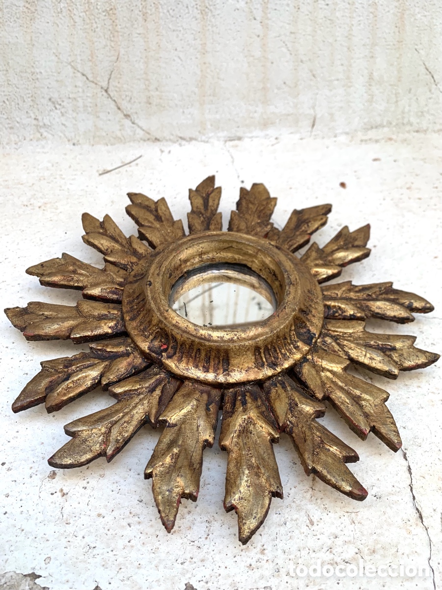 Antig&uuml;edades: ESPEJO SOL MADERA - Foto 8