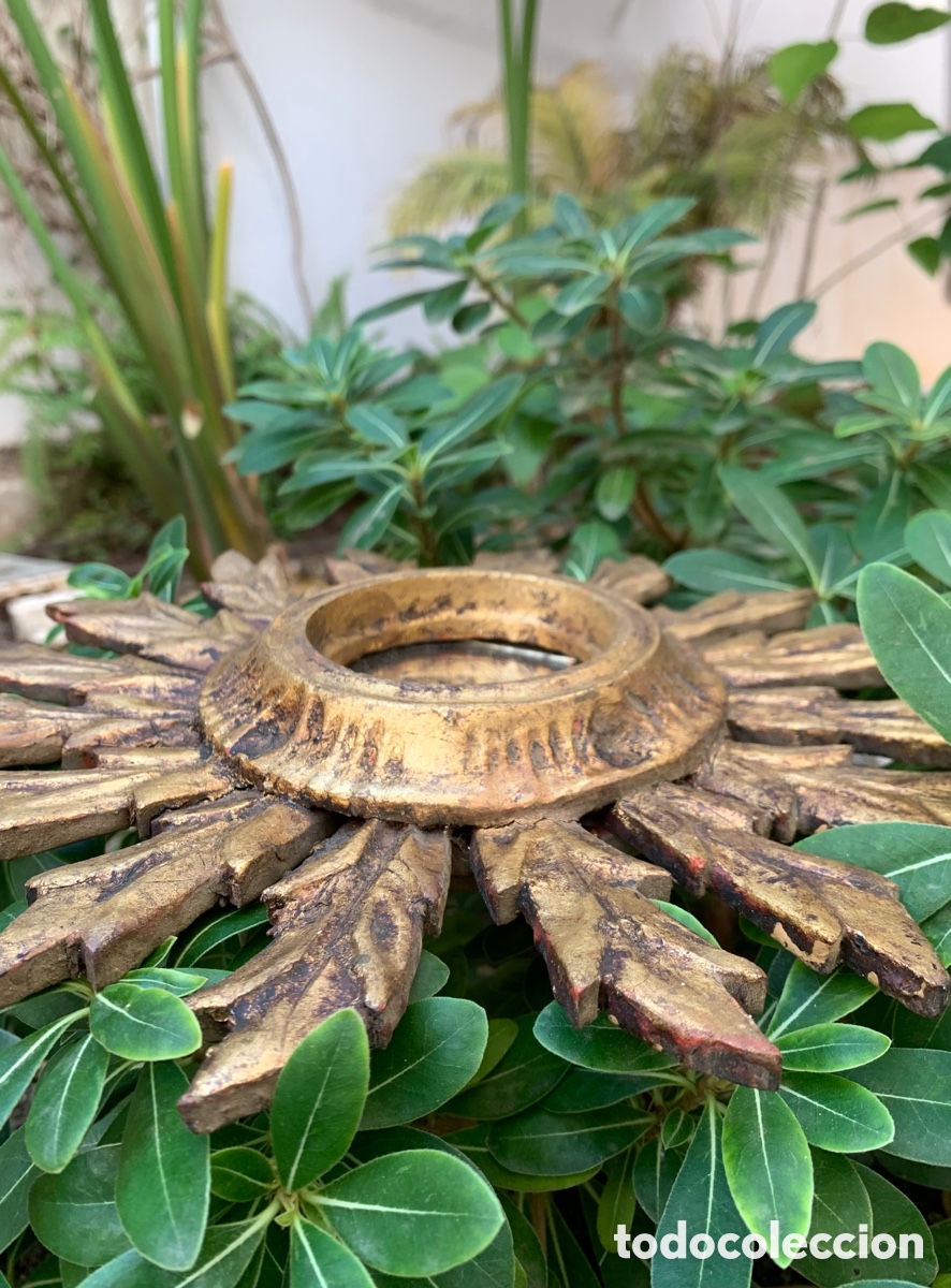 Antig&uuml;edades: ESPEJO SOL MADERA - Foto 10