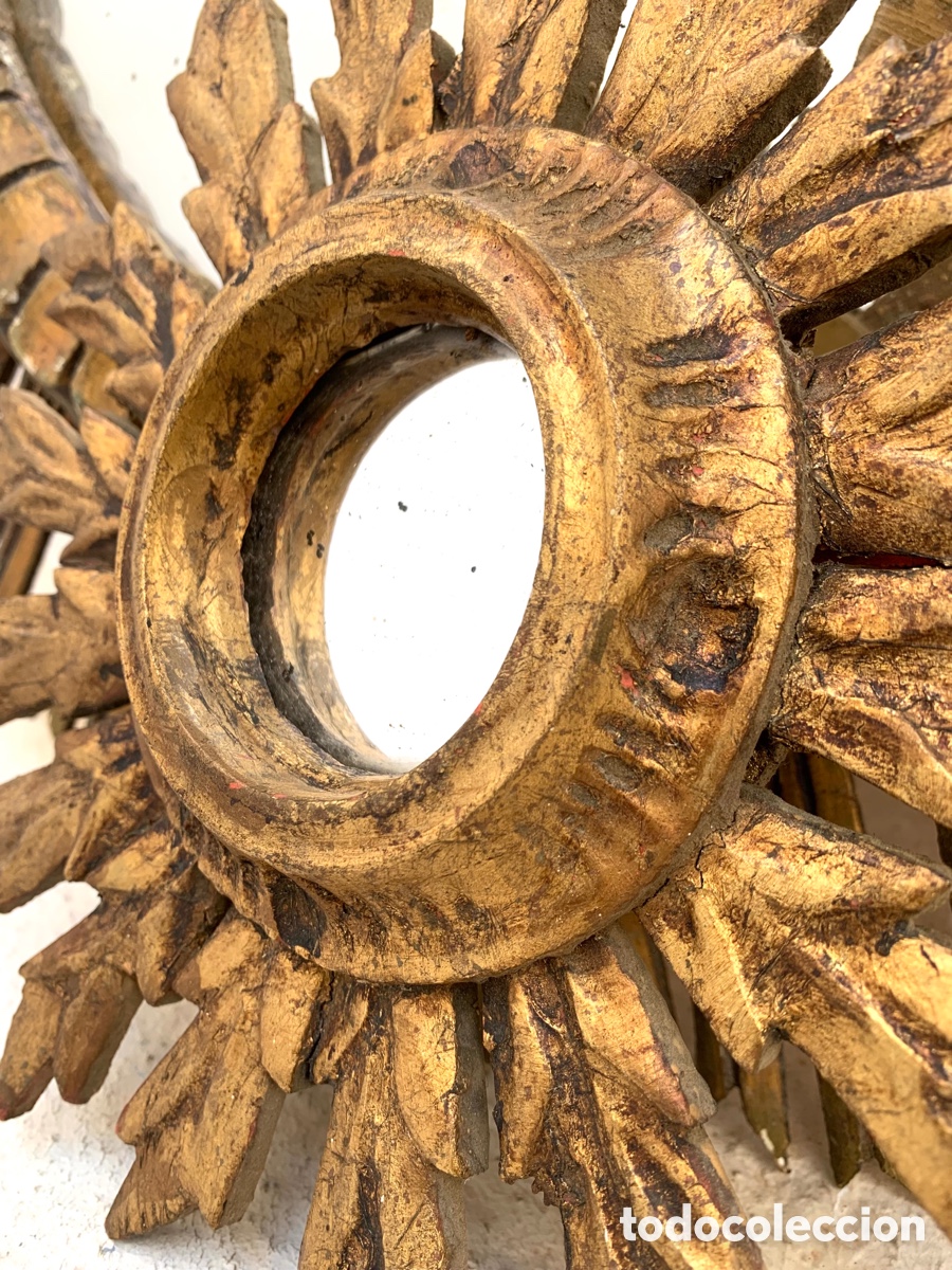 Antig&uuml;edades: ESPEJO SOL MADERA - Foto 14