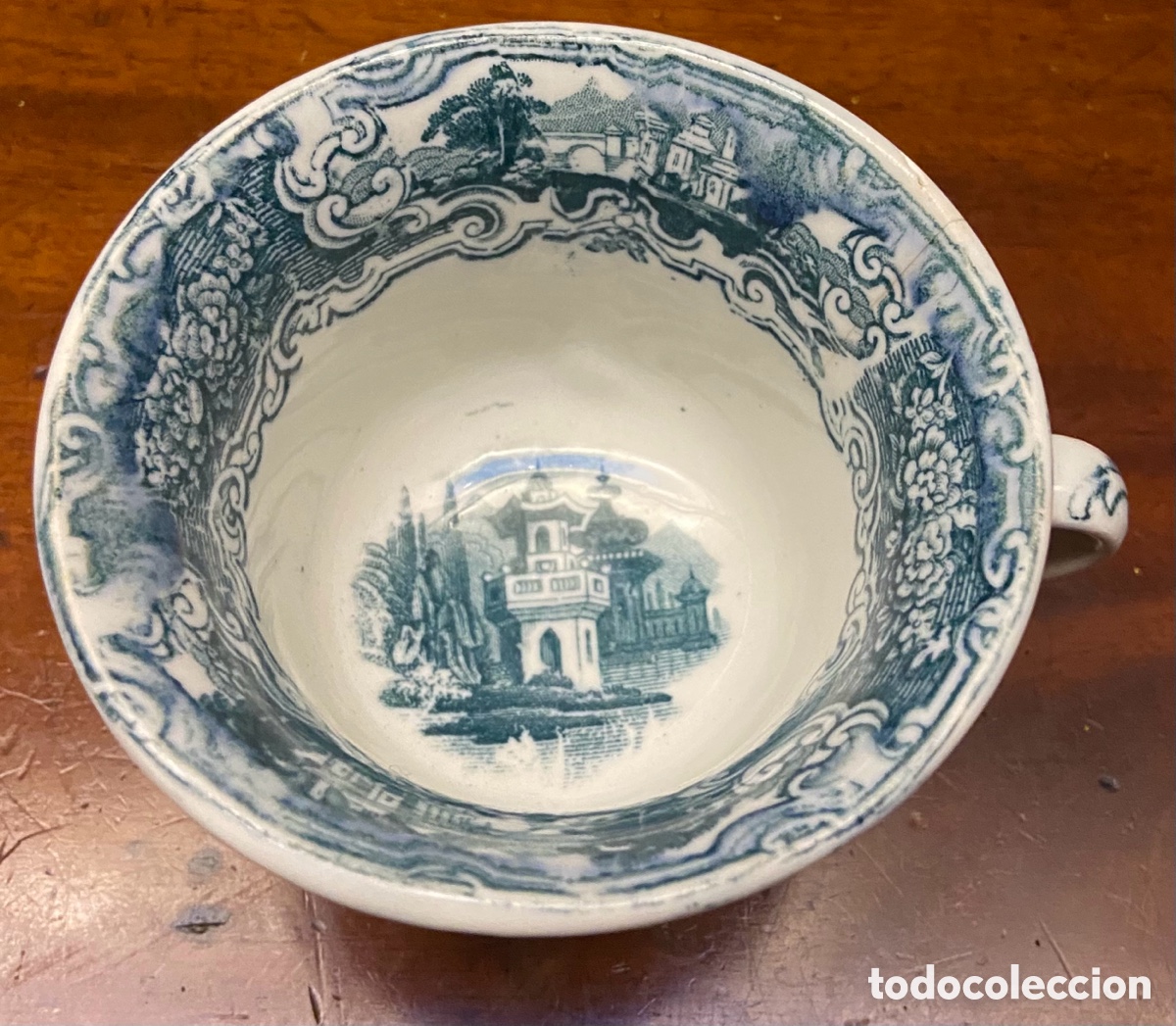 Antig&uuml;edades: Taza con plato Pickman - Foto 4