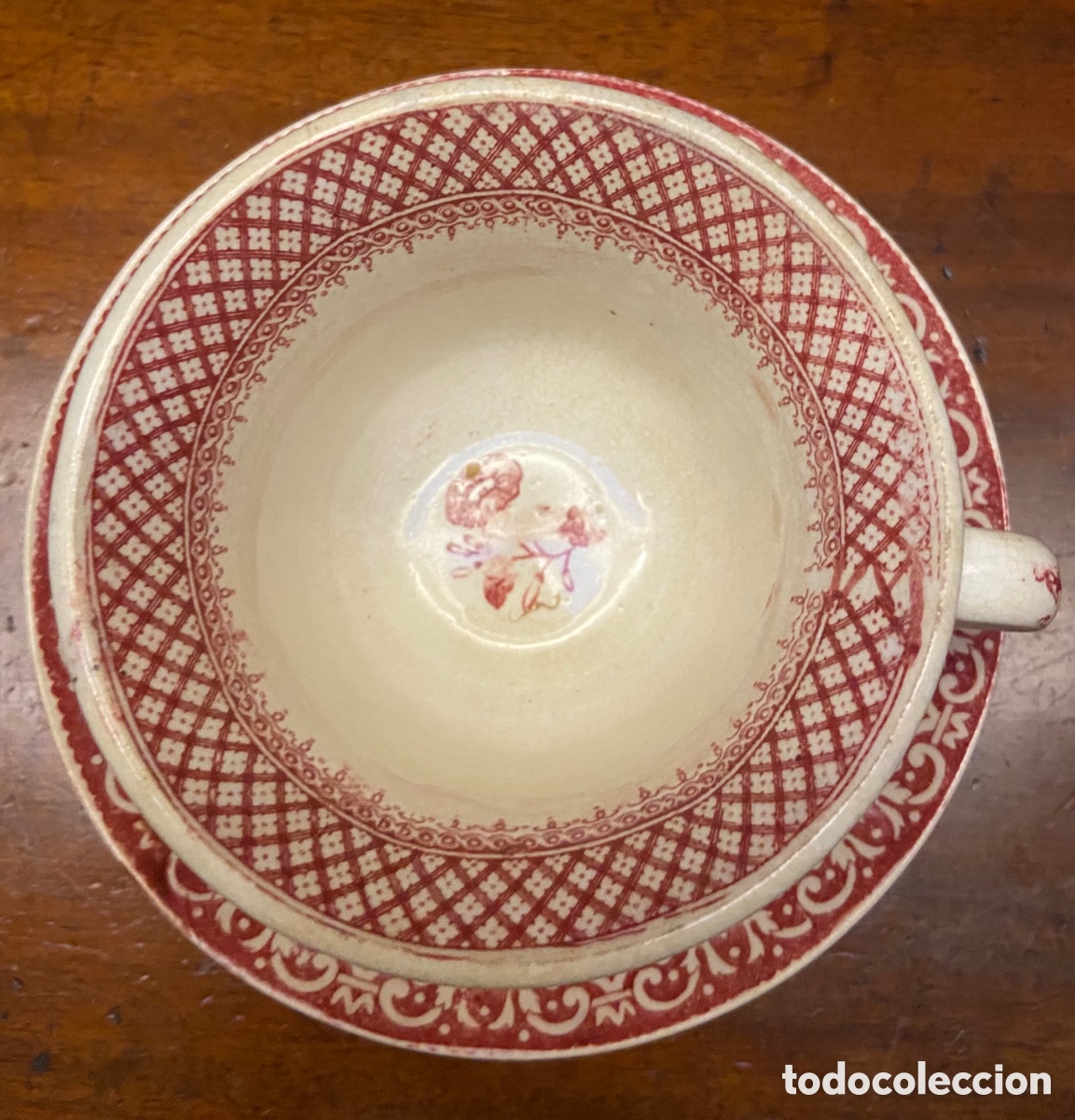 Antig&uuml;edades: Taza con plato Pickman - Foto 2
