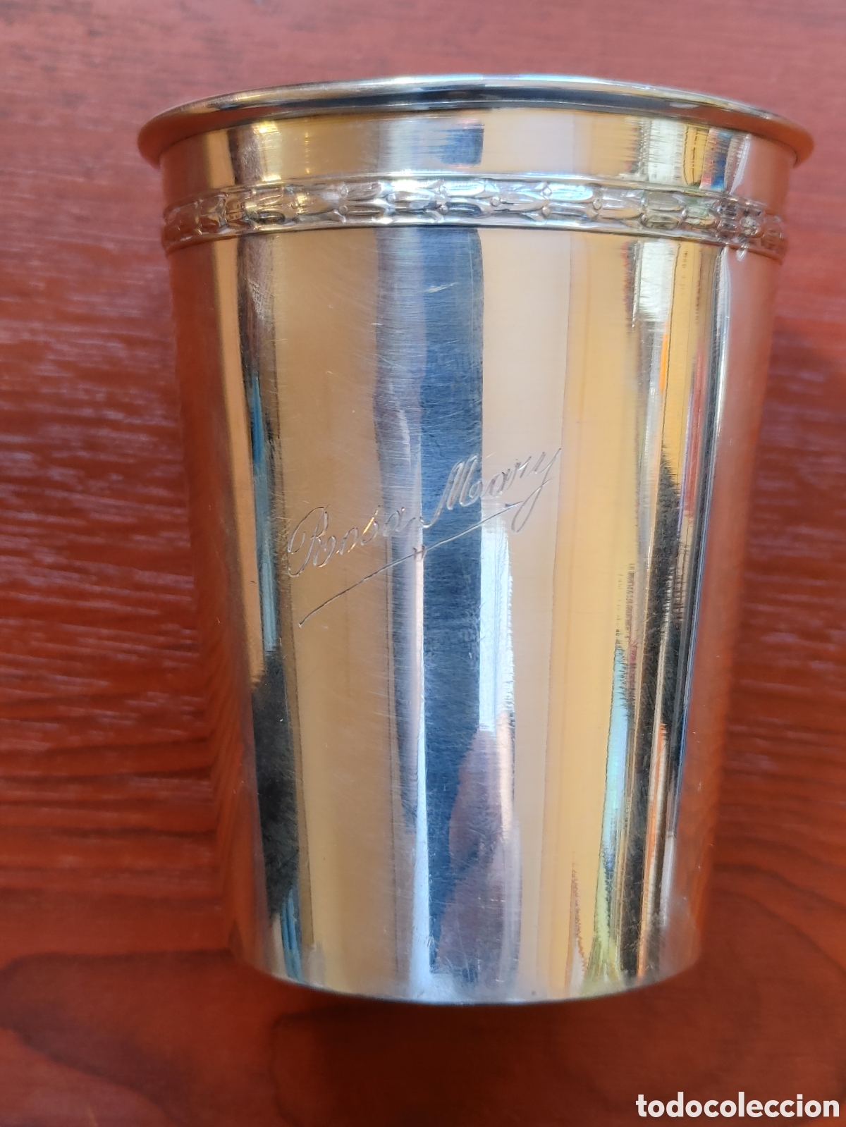 Antig&uuml;edades: Vaso en plata. Con banda de guirnaldas. - Foto 5