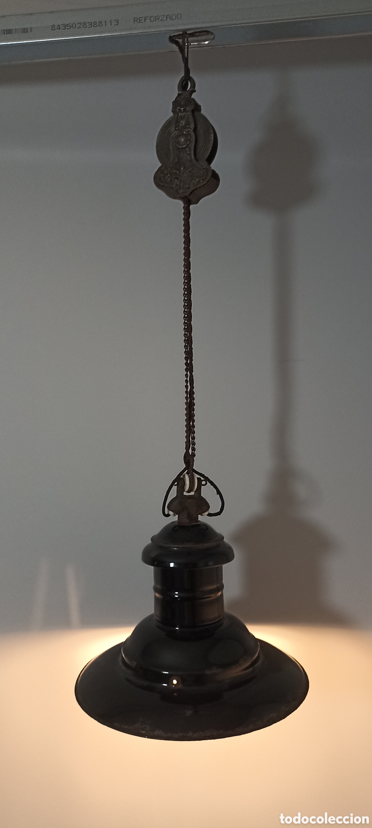 Antig&uuml;edades: L&aacute;mpara estilo industrial - Foto 3