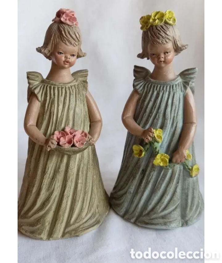 Antig&uuml;edades: DOS FIGURAS DE TERRACOTA O ARCILLA SELLADAS MUJER CON RAMO