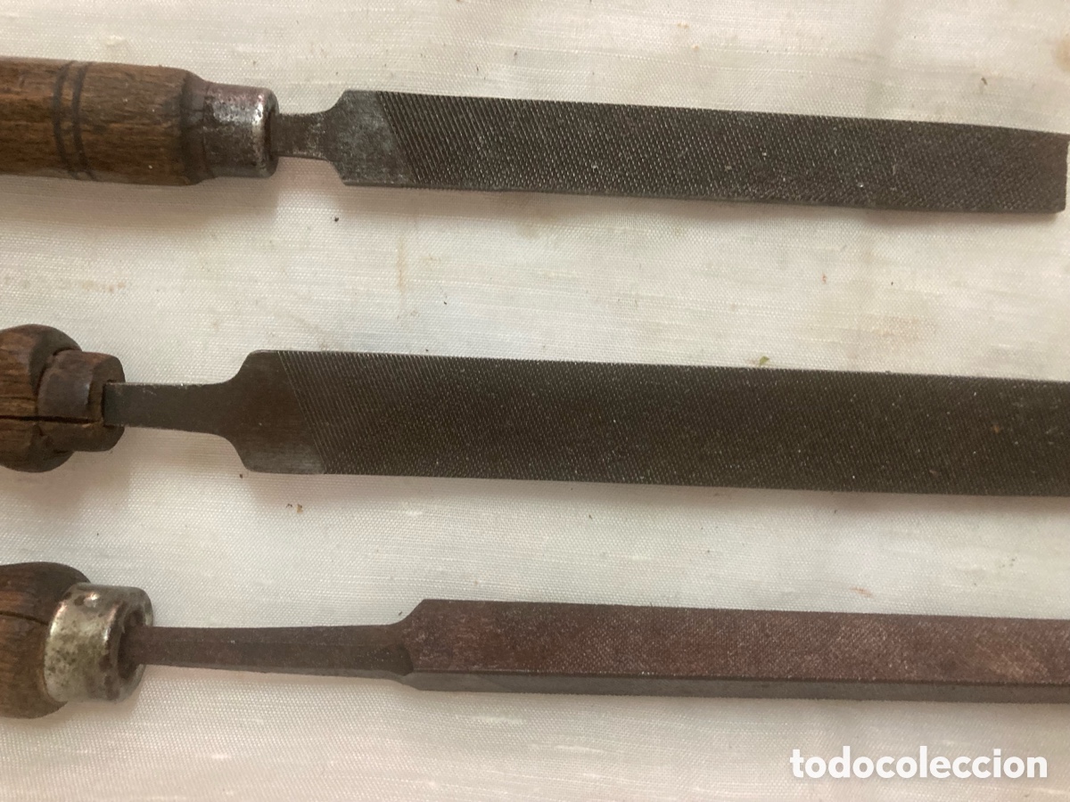 Antig&uuml;edades: 3,LIMAS MANGO MADERA ANTIGUAS - Foto 3