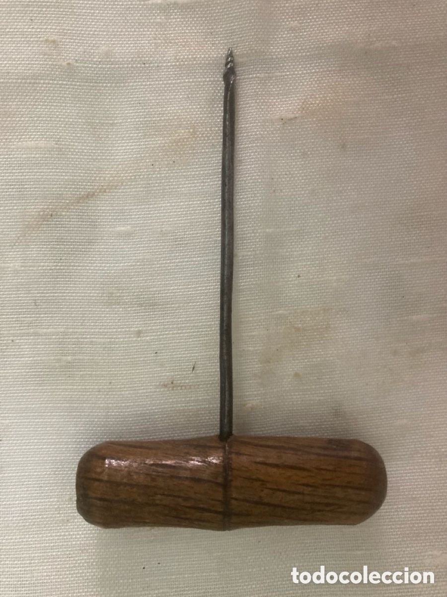 Antig&uuml;edades: BERBIQU&Iacute; MANGO DE MADERA ANTIGUO - Foto 2