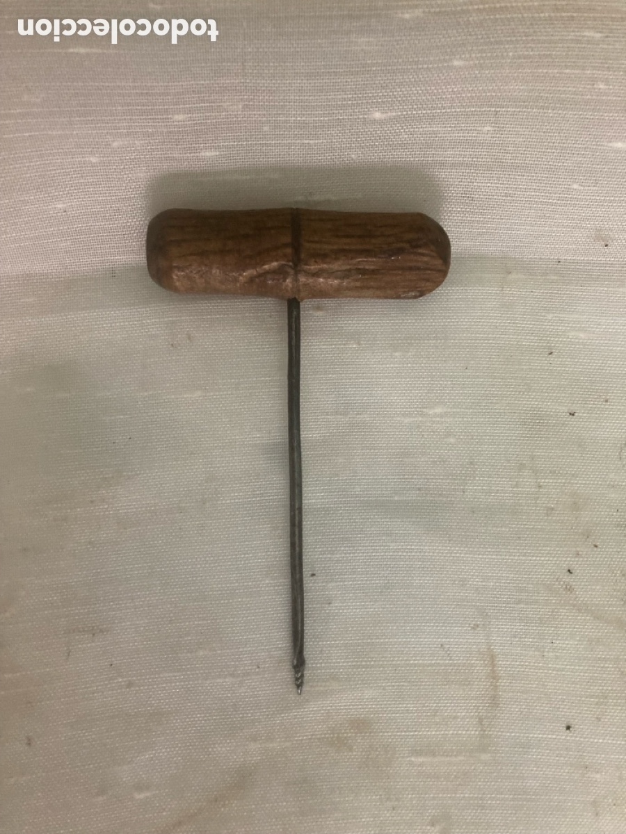 Antig&uuml;edades: BERBIQU&Iacute; MANGO DE MADERA ANTIGUO - Foto 1