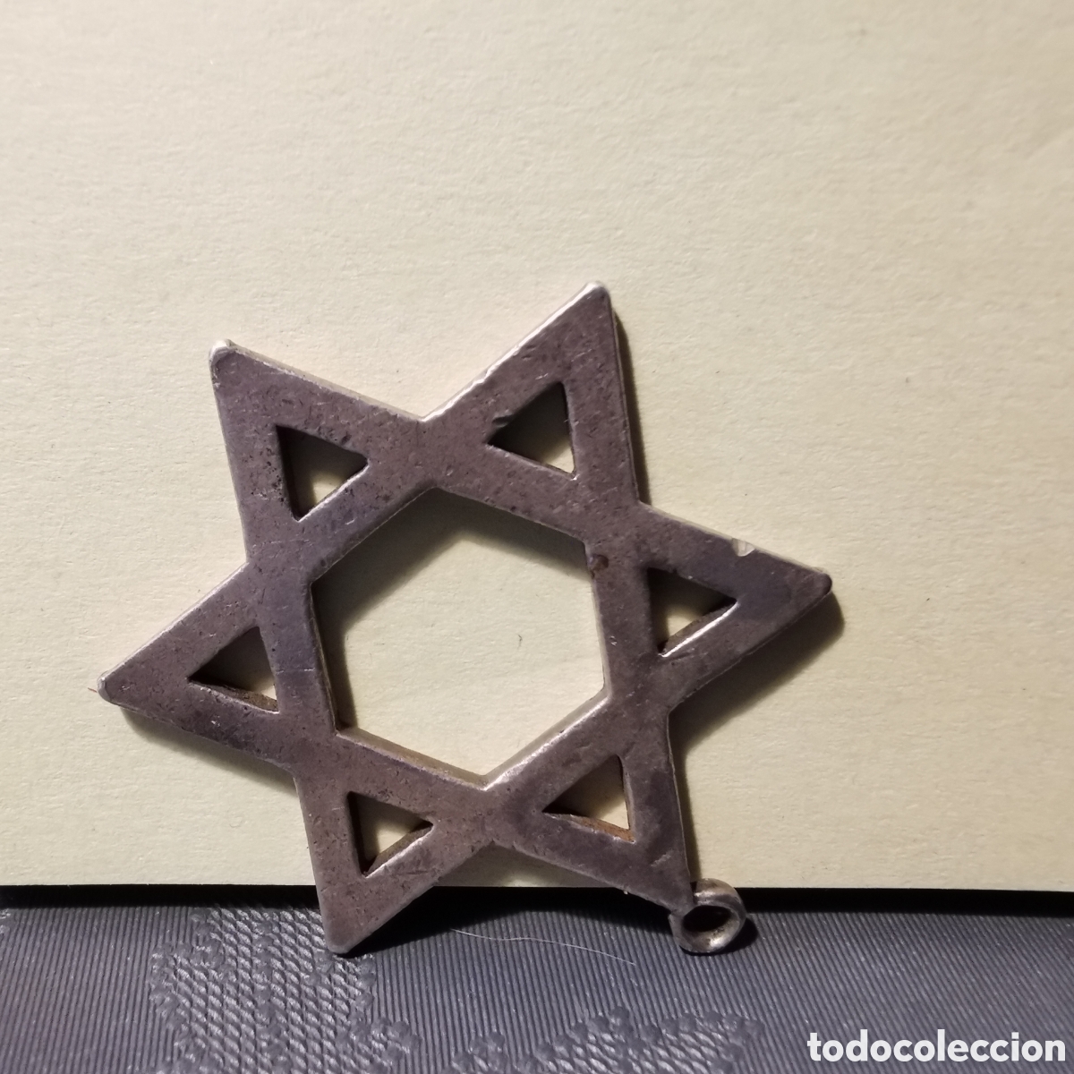 Antig&uuml;edades: Colgante Estrella de David plata 4x3cm - Foto 2