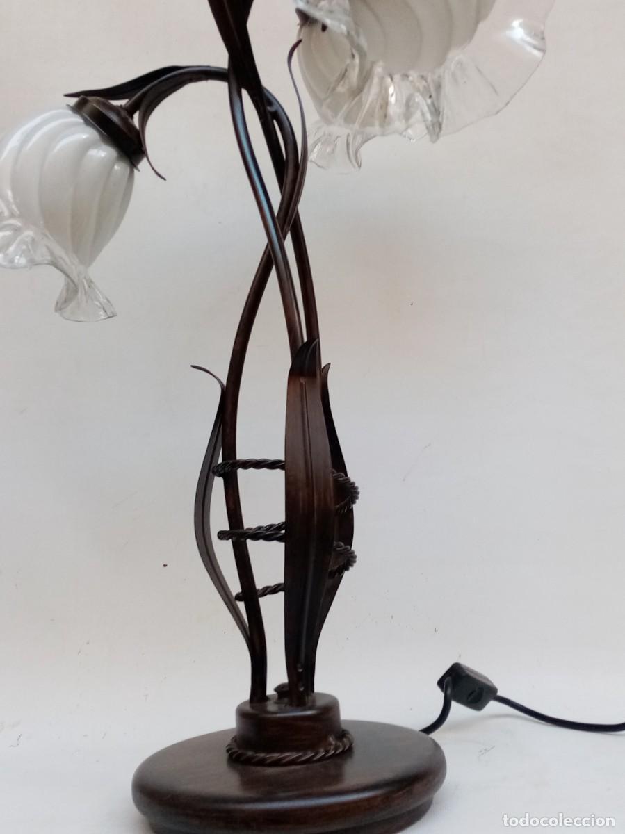 Antig&uuml;edades: lampara de mesa- - Foto 2