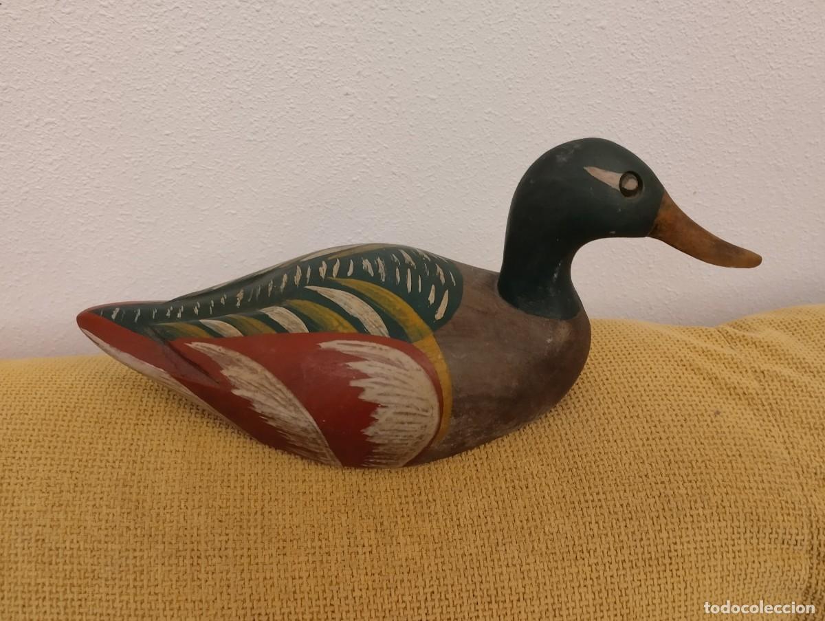 Antig&uuml;edades: Pato de reclamo madera antiguo - Foto 2